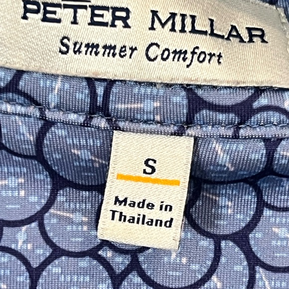 Peter Millar Blue Summer Comfort Speedometer Print Polo - Picture 12 of 15